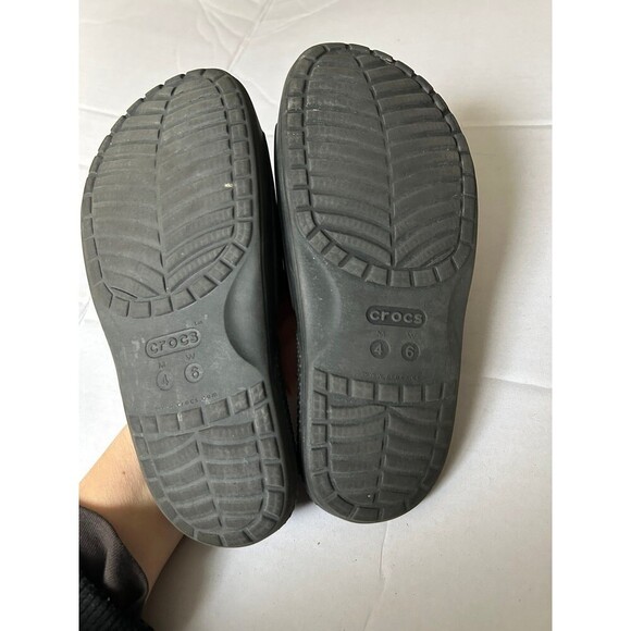 Crocs black Slide Sandals Sz 6 - Picture 6 of 6
